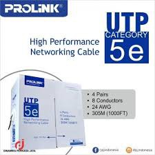 PROLINK CAT5e 24U UTP Ethernet Cable Bare Copper Kabel Network