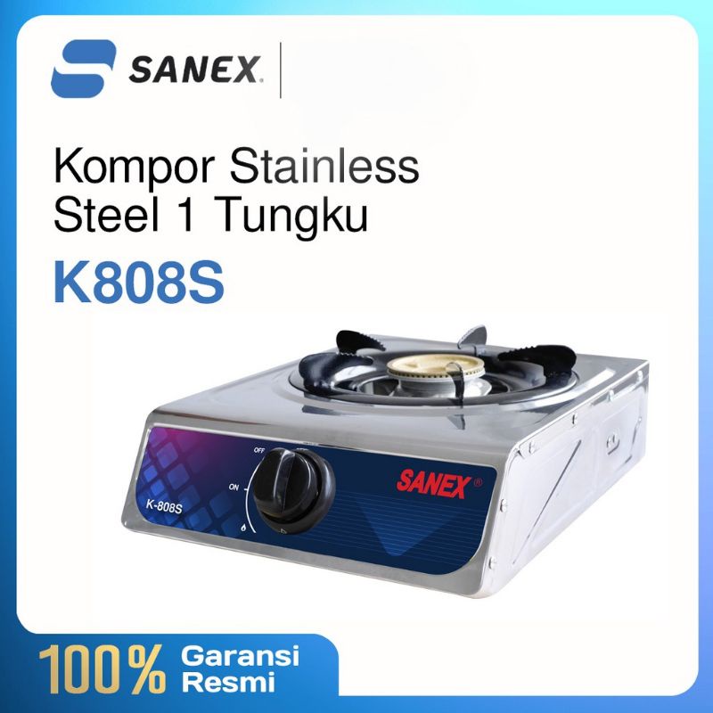 Sanex Kompor Gas 1 Tungku K 808 S body stainles