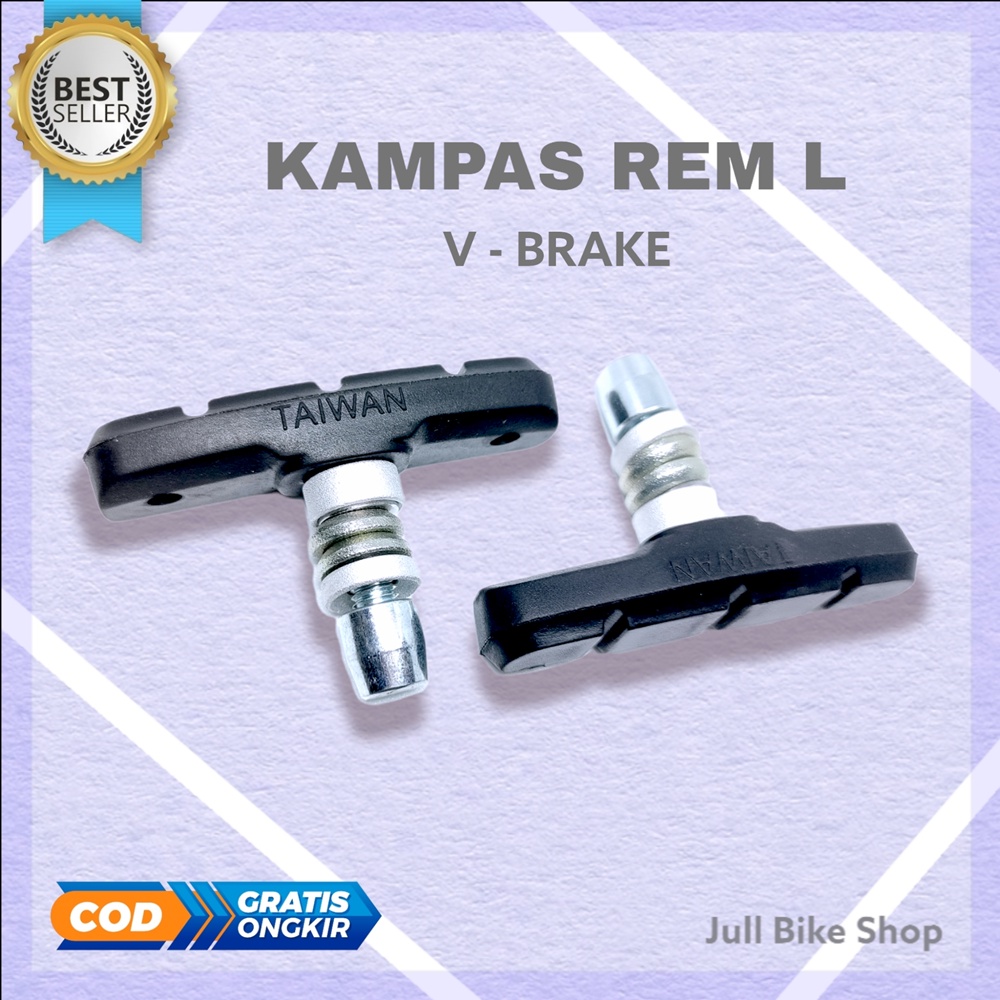 1pcs Kampas rem sepeda u v brake taiwan pads karet mtb lipat road bike