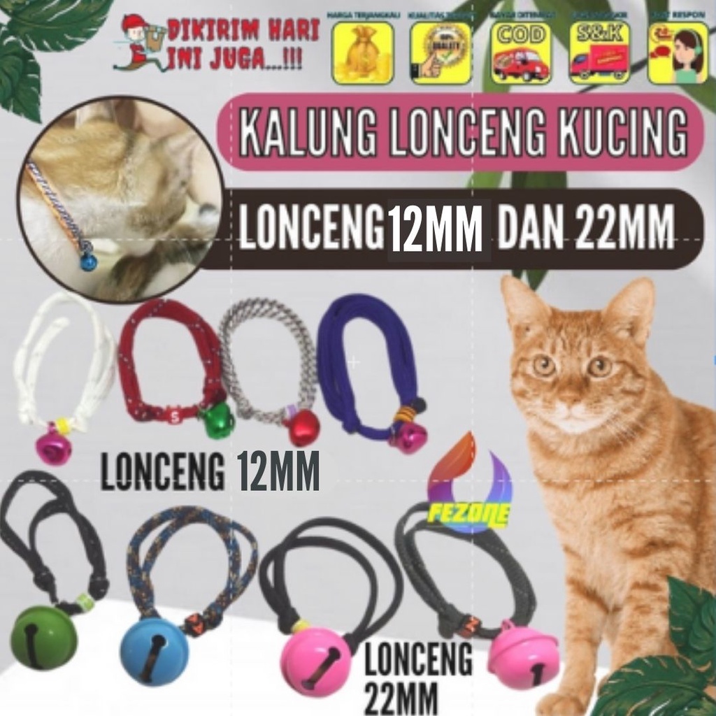 Kalung Kucing Perusik Lonceng 12mm Dan 12mm Kalung Prusik Warna Warni Bergaransi FEZONE