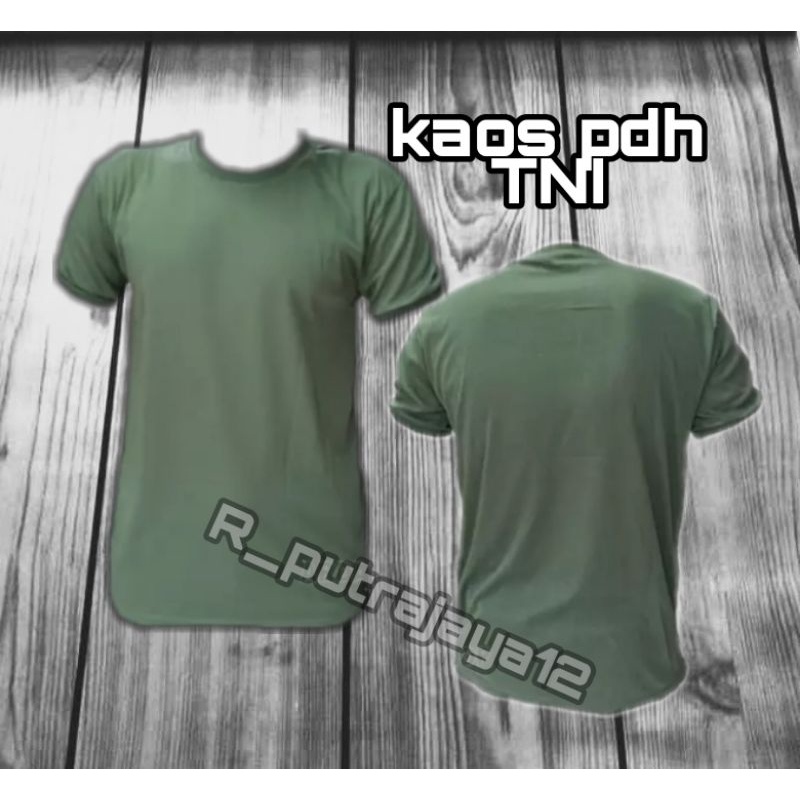 Kaos pendek hijau polos / kaos pdl/pdh/TNI/army daleman lapangan tactical outdoor