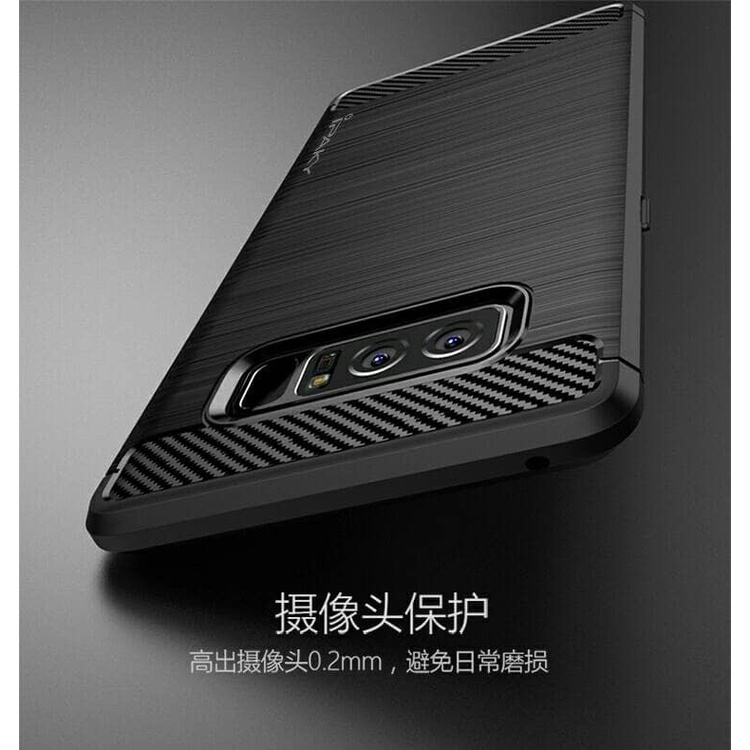 SAMSUNG NOTE 8/SAMSUNG NOTE 9 CASE SOFTCASE IPAKY CARBON SILIKON HITAM KARBON BLACK KARBON CASING COVER