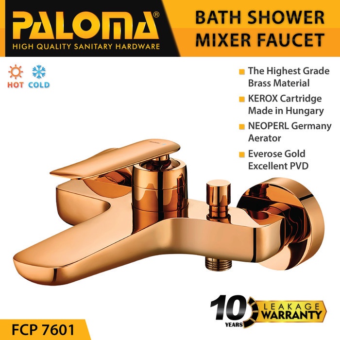 PALOMA FCP 7601 Keran Mixer Bathtub Shower Panas Dingin ROSE GOLD