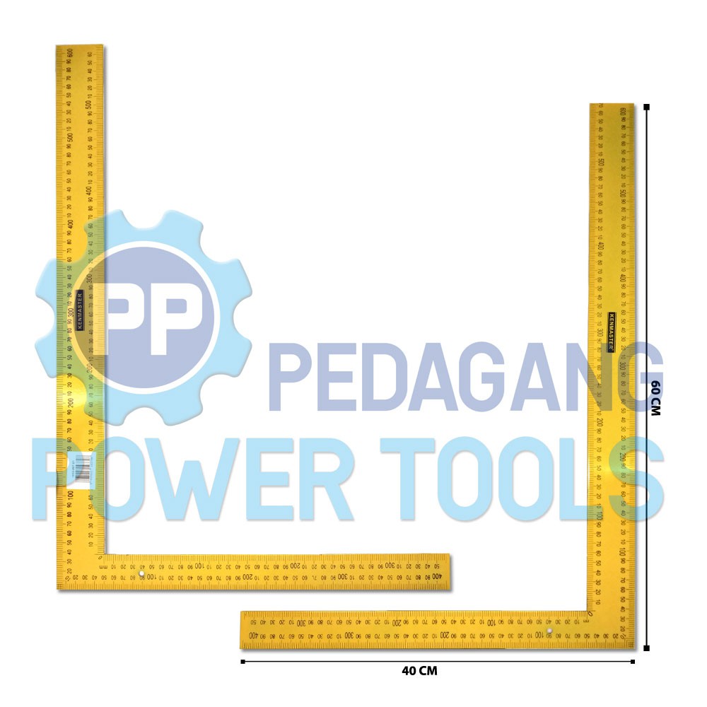 KENMASTER 60 X 40 CM SIKU METER TUKANG PENGGARIS SUDUT BESI PASEKON