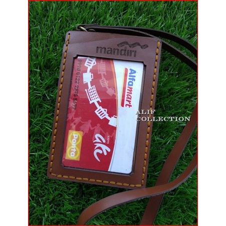 

iD card holder kulit asli name tag kulit asli costum nama perusahaan dan photo a
