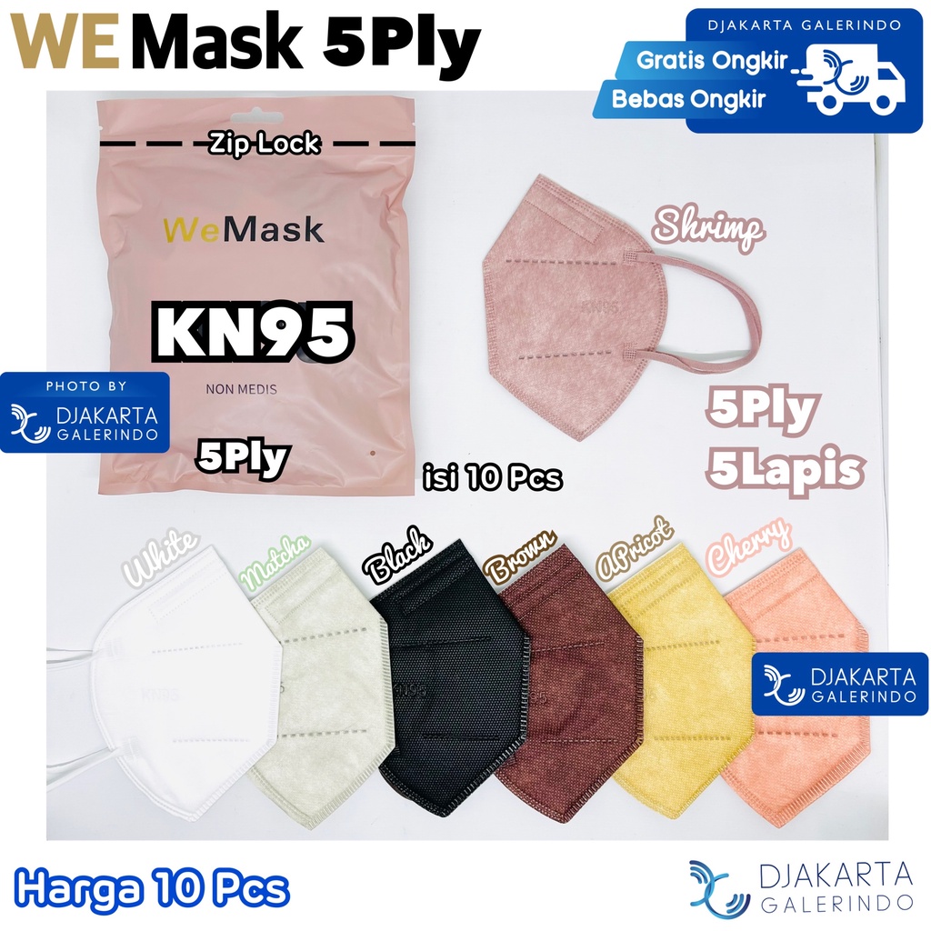 Masker KN95 5Ply &amp; 6Ply WeMask Original isi 10 Pcs