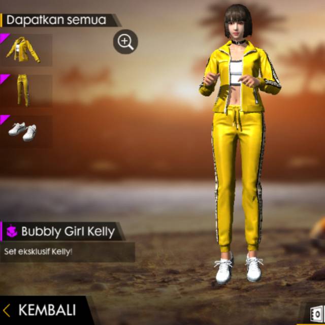 Gift Skin Bundle Karakter Kelly Free Fire Battleground Id