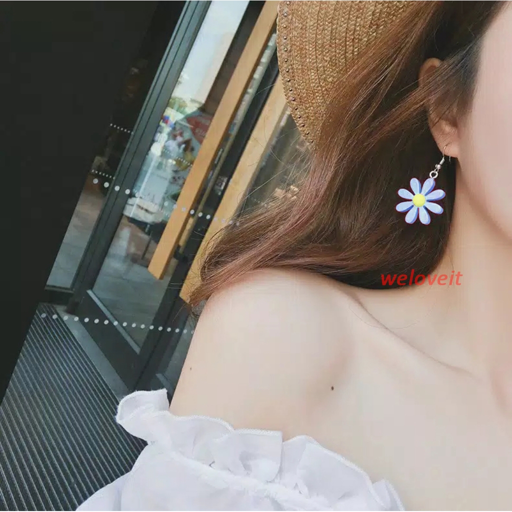 Anting wanita korea  / Anting Hooks motif daisy 529