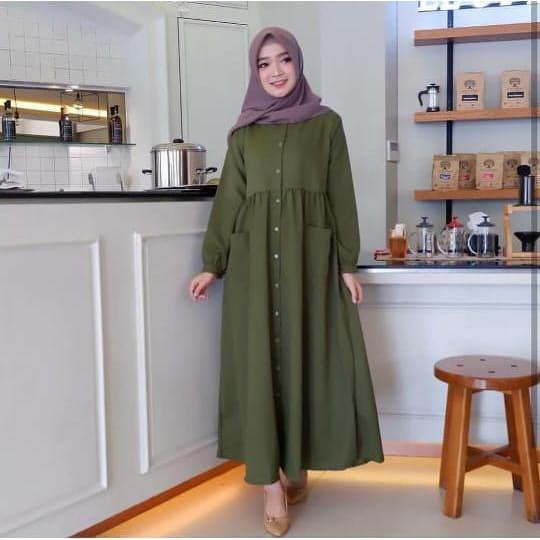 GAMIS RINJANI KAIMA MOSCREPE PREMIUM