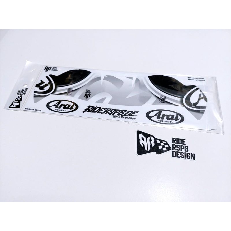 SHURIKEN GREY / SILVER - STICKER DECAL SPOILER DF-X2 BY RIDERSPB DESIGN