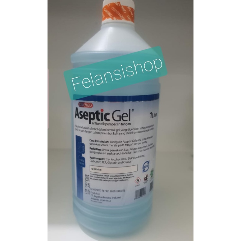 Antiseptic / Handsanitizer Gel Onemed 1 liter. Aseptic Gel Onemed 1000 Ml / 1L/ 1000ml. Hand Sanitizer Gel Onemed Reffil 1000ML