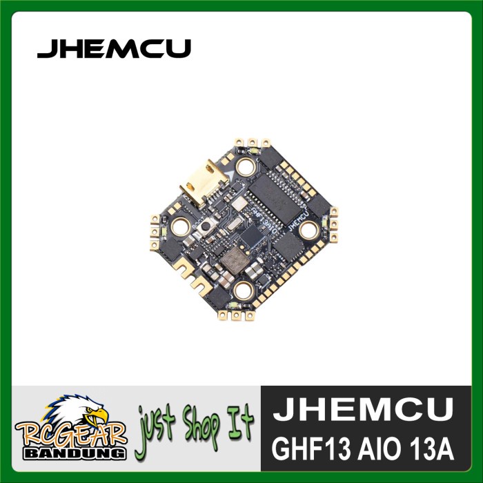 {adenastore} JHEMCU GHF13 AIO F4 2-4S Flight Controller FC OSD 13A 4IN1 ESC 16x16mm Diskon