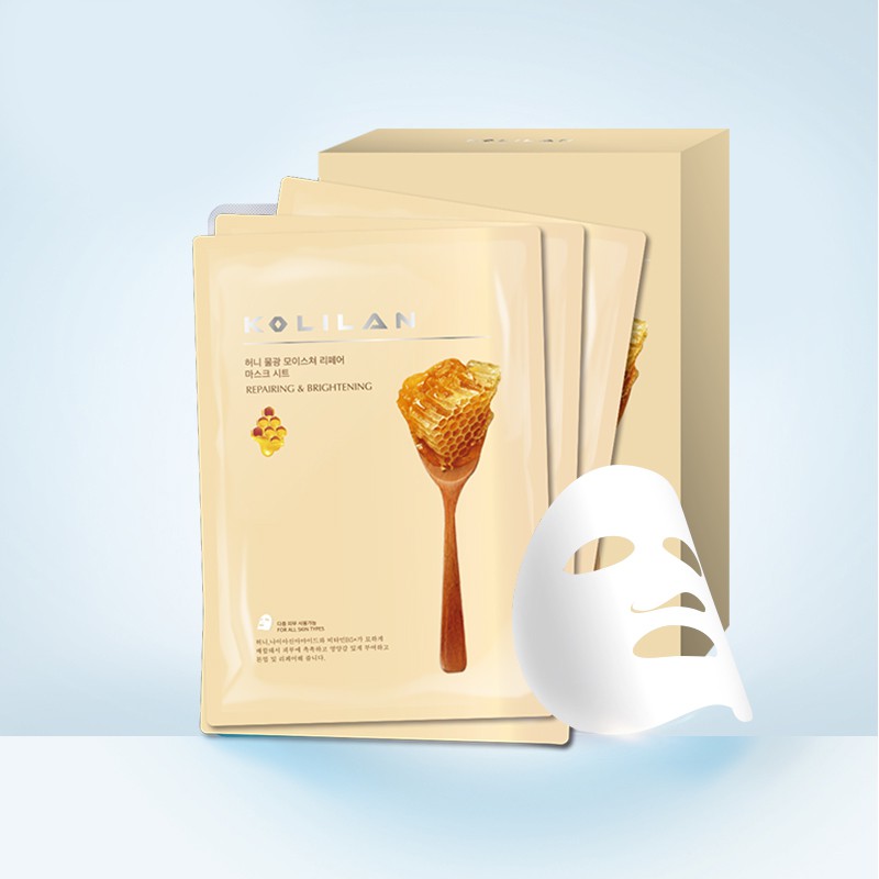 KOLILAN Honey Repairing and Hydrating Whitening and Soothing Facial Mask 30ML 10Pcs