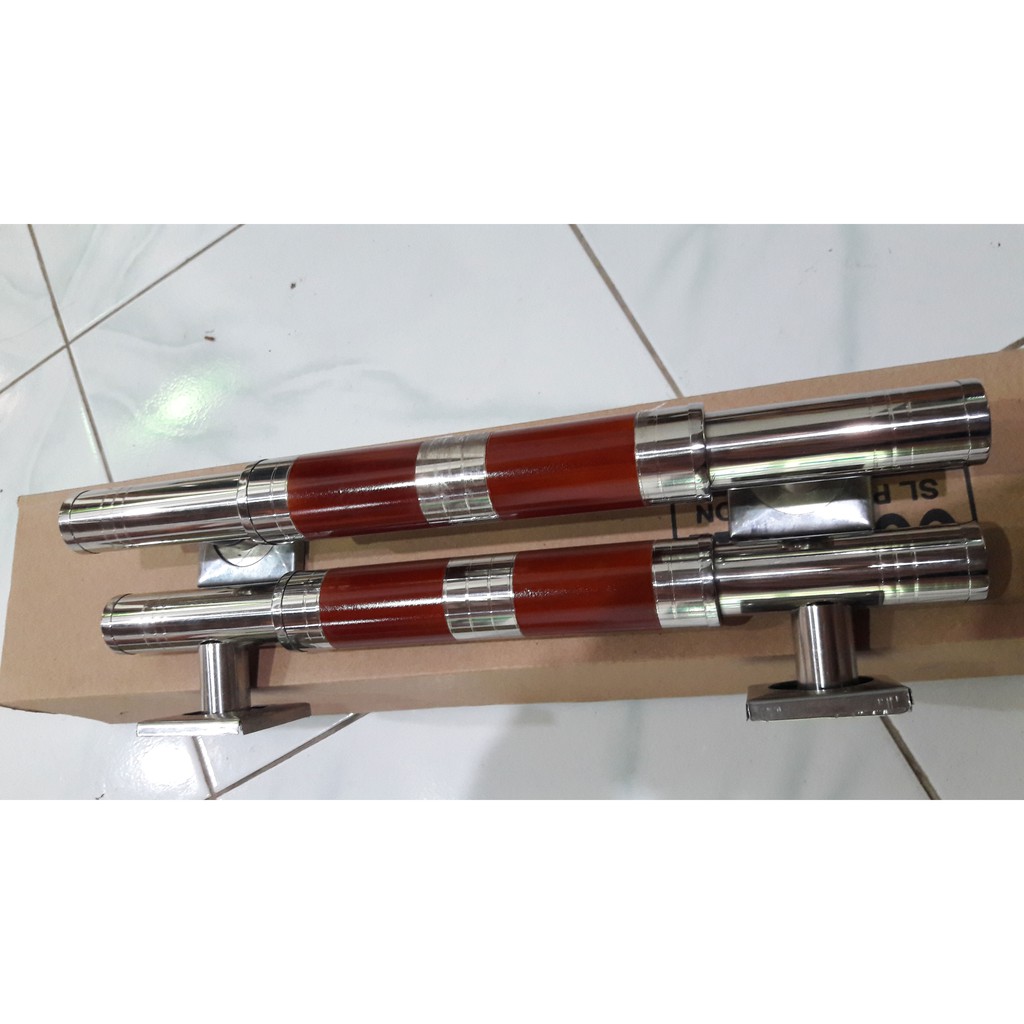 gagang pintu rumah 33 cm/ tarikan pintu minimalis/ handle pintu stainless model KG coklat