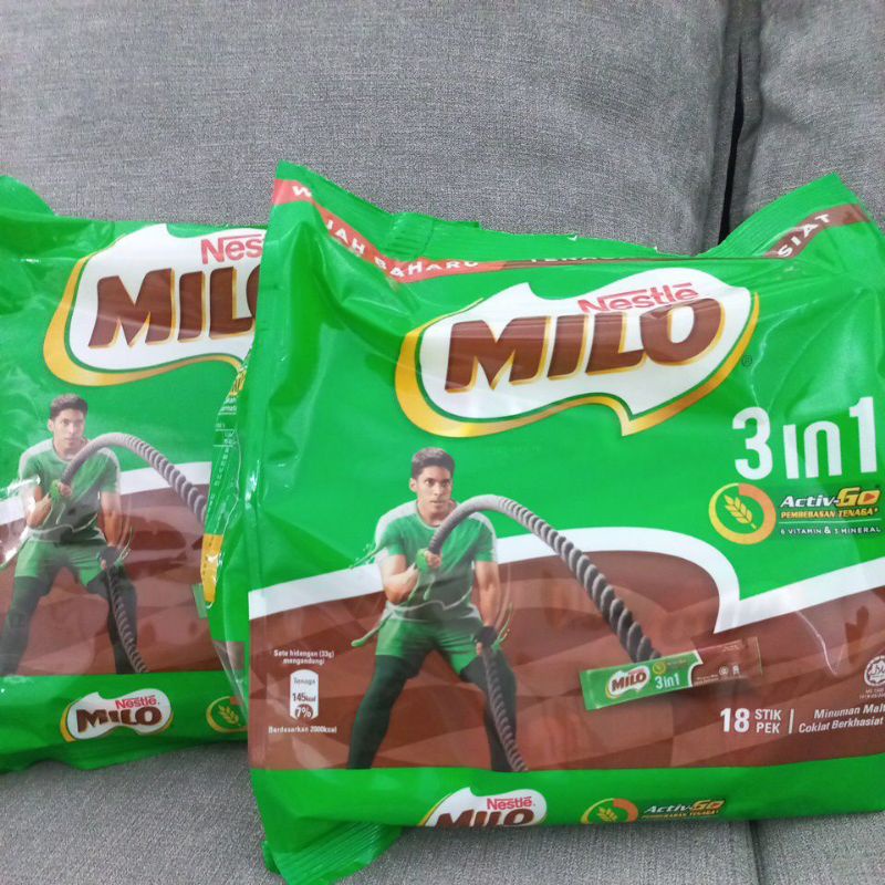 MILO 3IN1 MALAYSIA SACHET (ISI 18saset) EXP 02/2023