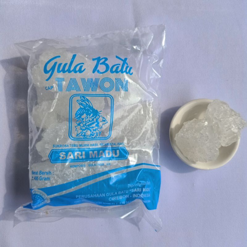 

Gula Batu Cap Tawon | ±500 Gram | Sukrosa Tebu Murni Hasil Re-kristalisasi