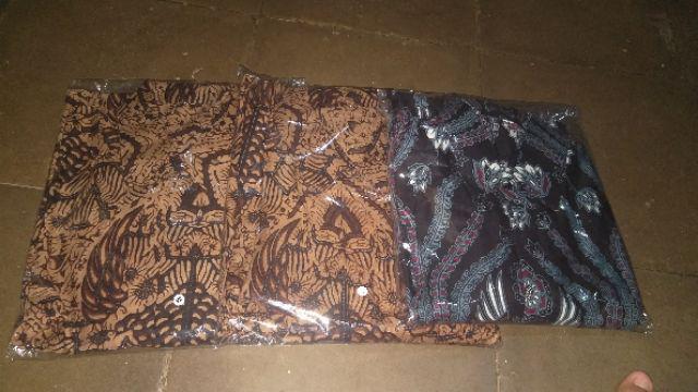 Kemeja Batik Pria Lengan Panjang Size M L Xl Xxl Bswart Batik Hrb026 Kenongo Hem Panjang Padi