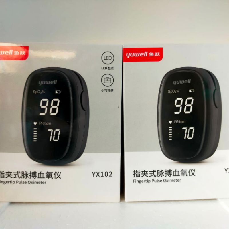 Oxymeter Yuwell YX102 black/Alat Saturasi oksigen/Digital LED