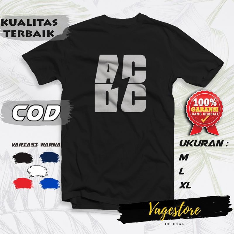 PAKAIAN ATASAN BAJU KAOS BAND MUSIK POP ROCK METAL JAZZ ACDC PRIA DISTRO MURAH TERBARU