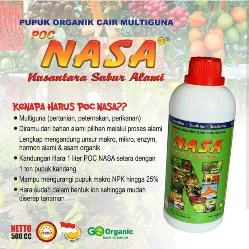 [ COD] PUPUK ORGANIK CAIR POC NASA PENYUBUR DAN OELEBAT KEMASAN 500 CC