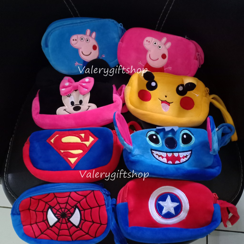 

Tempat Pensil Boneka Elmo /Batman /Mario Bross / Superman / Spiderman / Pikachu/Captain America