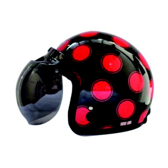 Helm Bogo / Helm Retro / Helm Igloo Moon Black Red