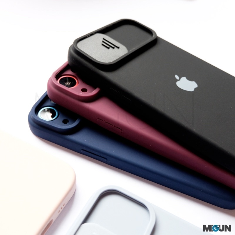 (2) Slide Premium Silicone Case for iPhone 11 12 13 MINI PRO PROMAX X XS XR XSMAX 7 8 SE2020 7plus 8plus