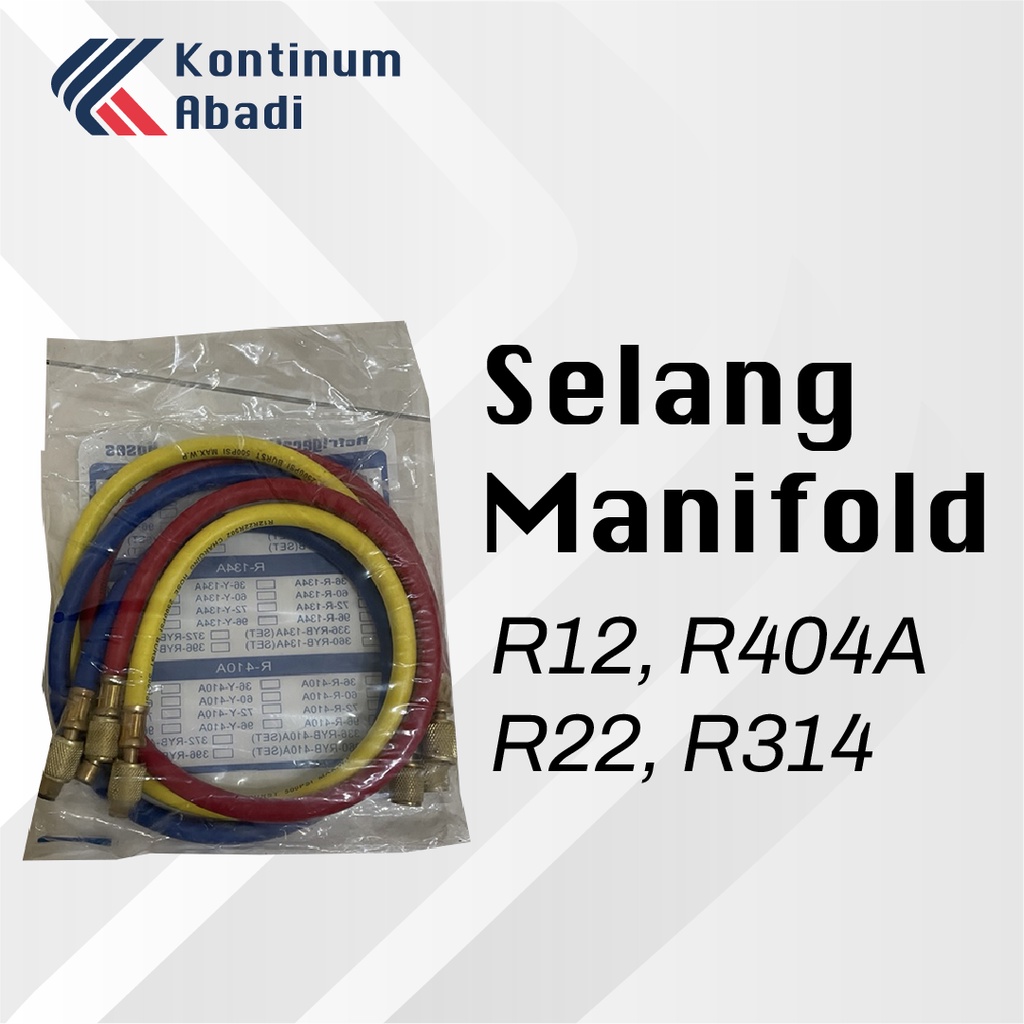 SELANG MANIFOLD ( 1 set isi 3 pcs ) | R12, R22, R404A, R134a