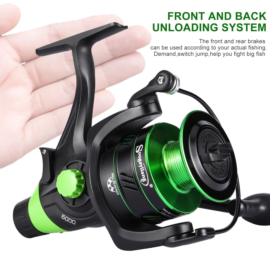 Gulungan Pancing Rill Pancing Dengan Rasio Gear Tinggi 5.0: 1/4.7: 1GR 13 +1 BB Spinning Reel Untuk Tangan Kiri/Kanan Untuk Air Tawar Spinning Fishing Reel