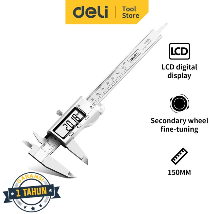 

Deli Vernier Caliper / Jangka Sorong Digital 6 Inch Perkakas Dl91150