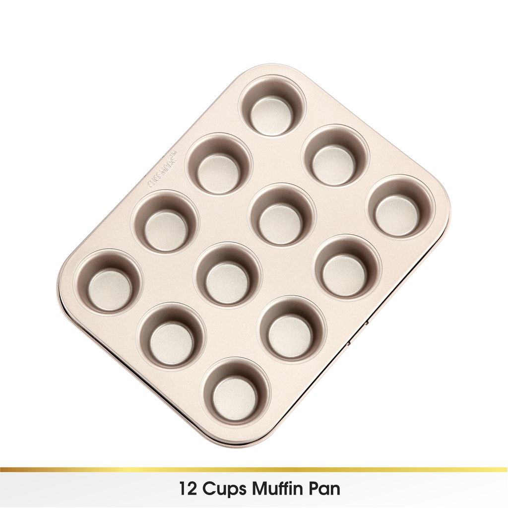CHEFMADE Cetakan Loyang Kue Muffin Cupcake Mini Pan 12 Lubang Anti Lengket Non Stick