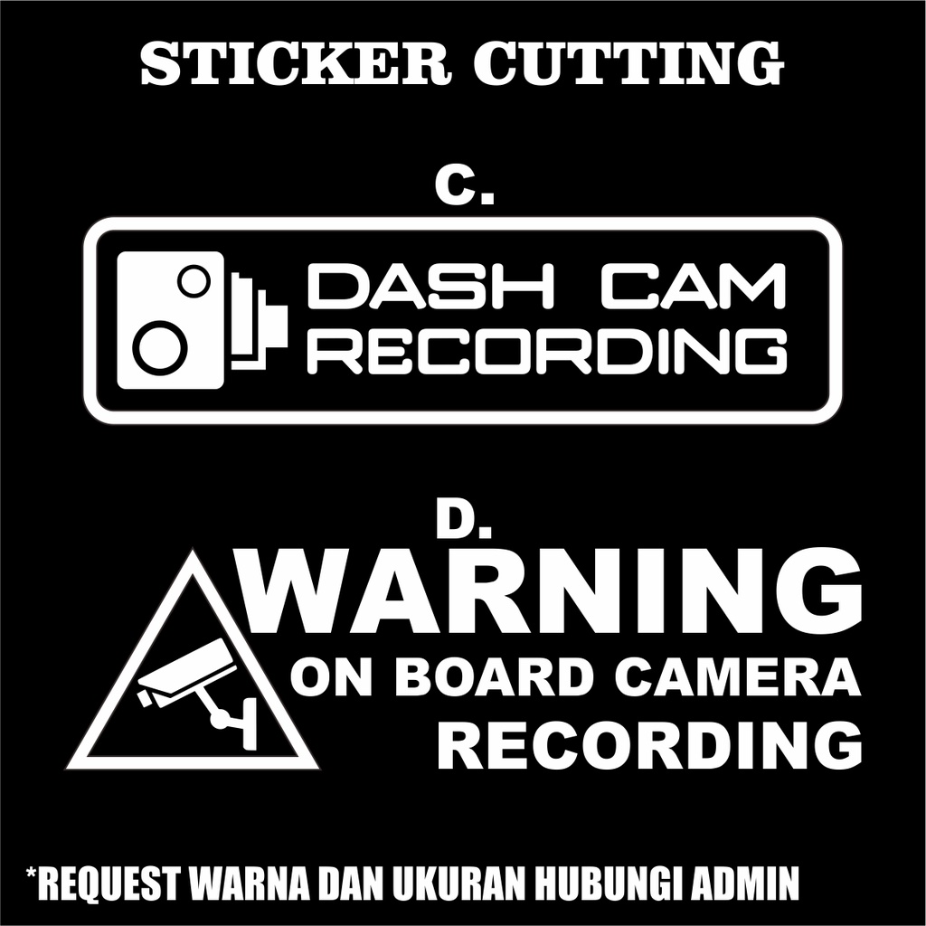 Sticker Cutting CCTV Mobil / IN CAR CAMERA RECORDING