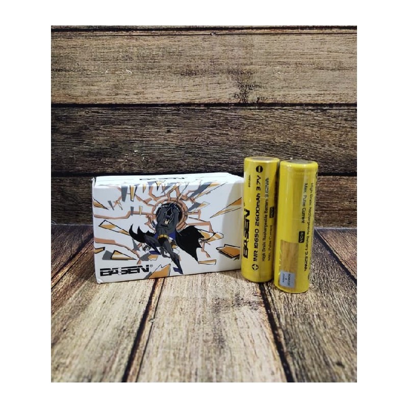 AUTHENTIC Battery Baterai 18650 BASEN 2600mAh 40A