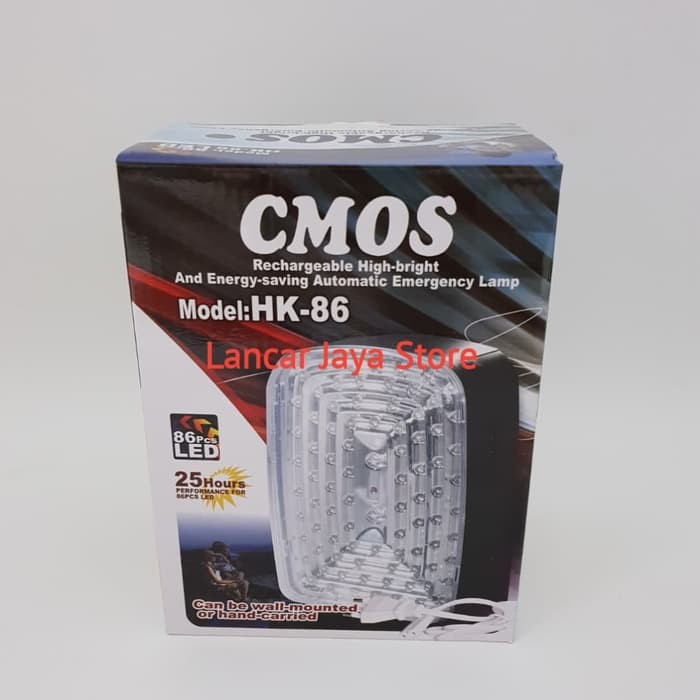 Lamp Emergency CMOS HK-86 / Lampu Emergency Cmos HK86 Original - Abu-abu