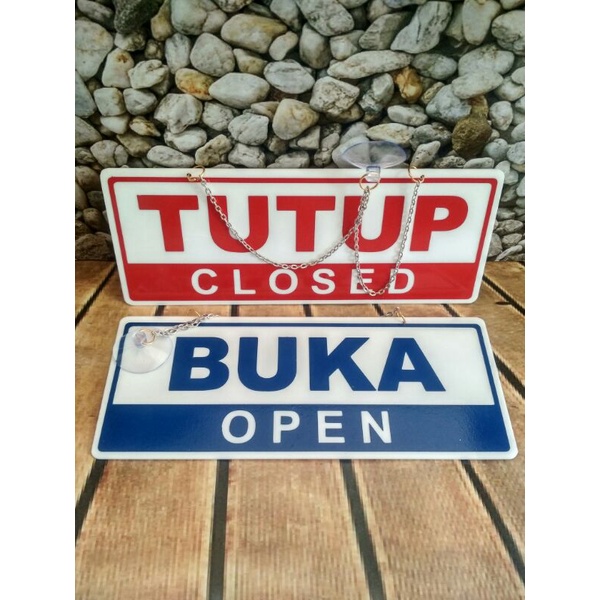 

Sign Buka Tutup bahan Acrylic