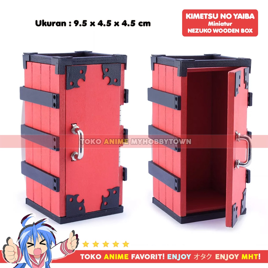 Pajangan Miniatur Kimetsu no Yaiba Demon Slayer Tas Kotak Wooden Box Nezuko Tanjiro Kamado