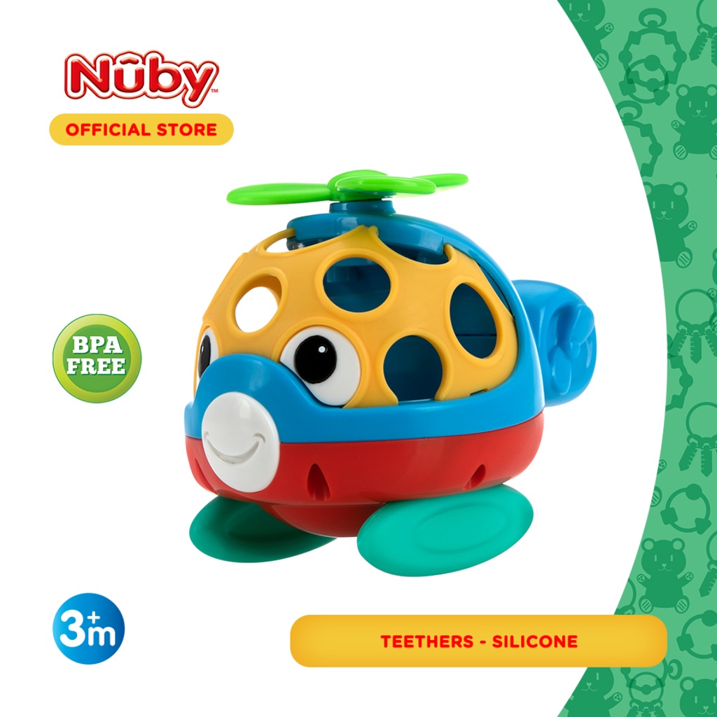 Nuby Baby Plays Pals 127656 - Mainan Sensori Anak Play Pals (Helicopter)