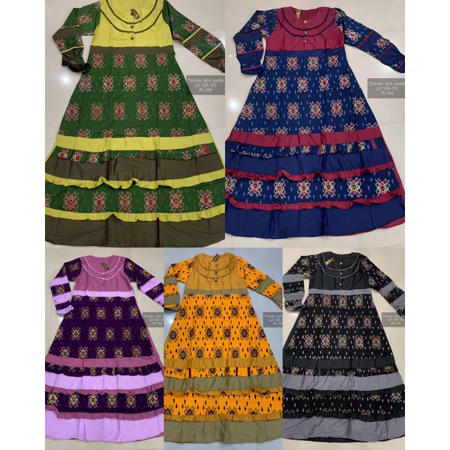 Gamis Inayah / Gamis toyobo bunga / Gamis waaita kekinian