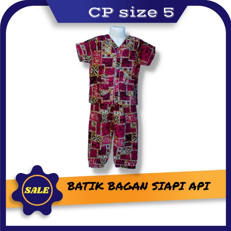 BAJU TIDUR ANAK CP 5 BATIK BAGAN SIAPI API