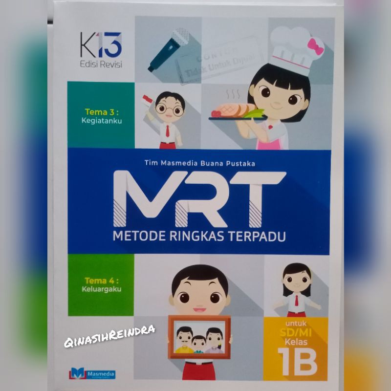 Buku MRT 1B SD/Mi kelas 1 K13 Semester 1