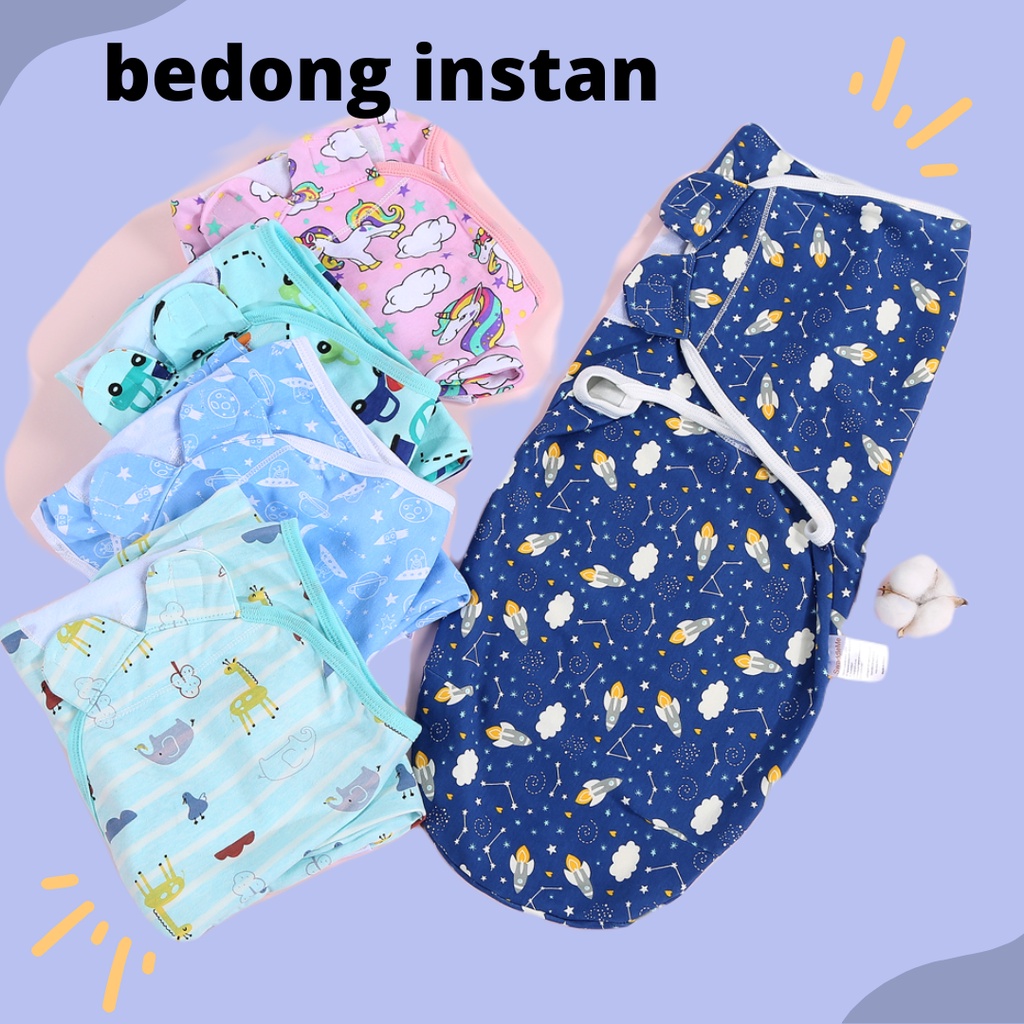 baby swaddle bedong bayi instant bisa pilih motif swaddle me  bedong bayi jumbo motif lucu baby girl baby boy