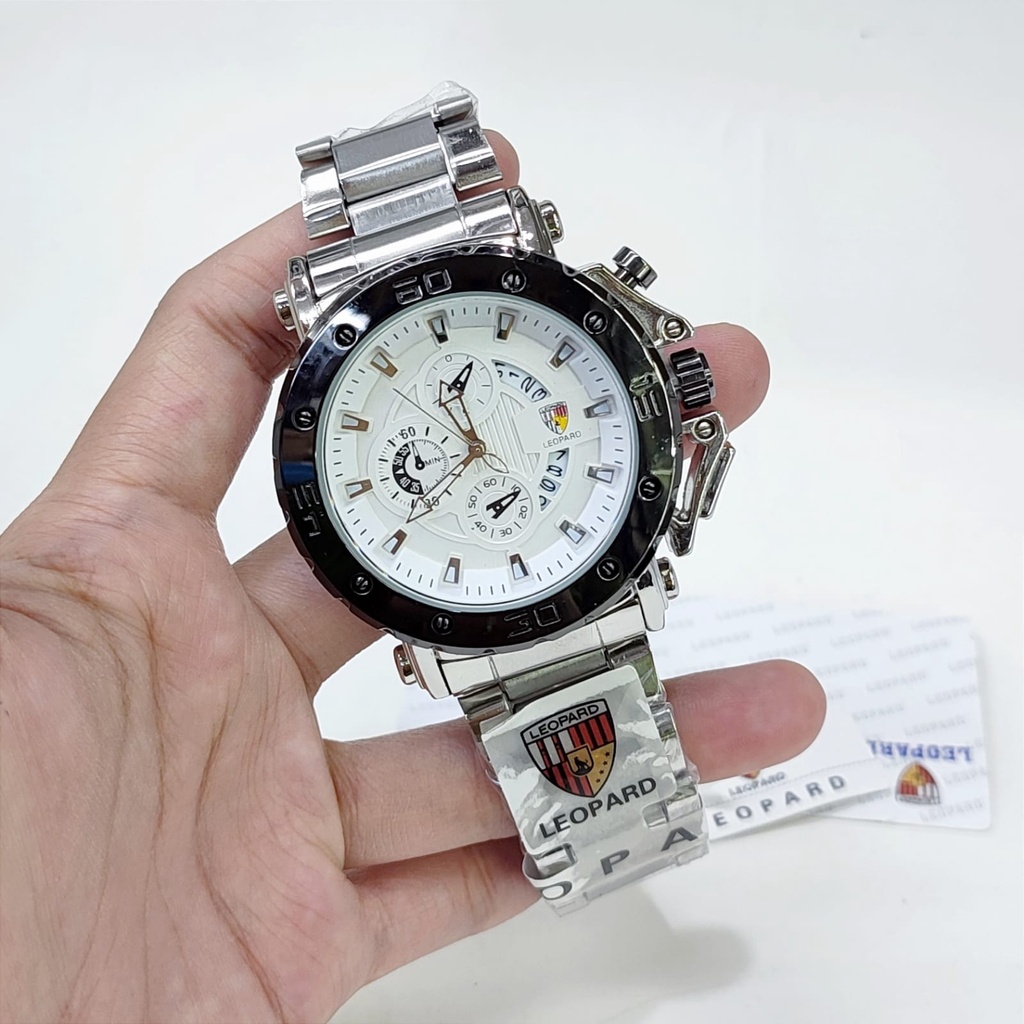 Jam tangan pria LEOPARD 1816 rantai chrono off pria