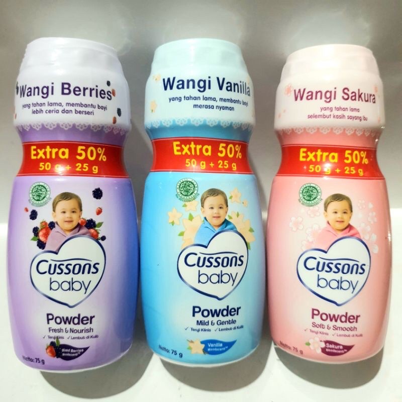 bedak bayi cusson 50+25gr aman buat kulit bayi