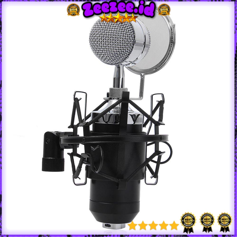 Taffware mikrofon kondenser dengan shock mount BM-8000 Mic Microphone condenser