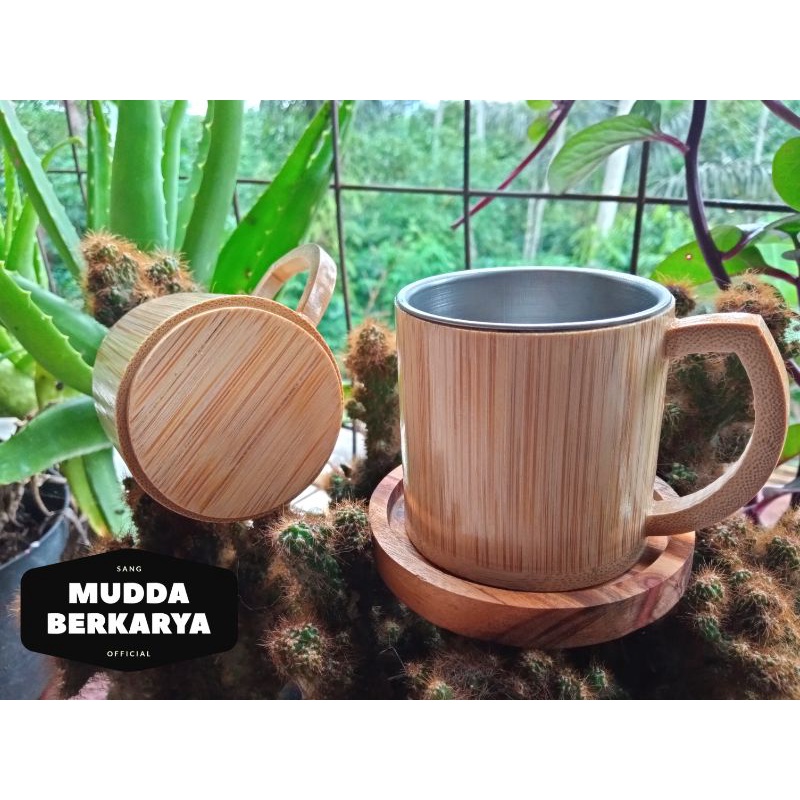 Jual Gelas Cangkir Bambu Stainless Unik Cantik Good Quality Elegant Shopee Indonesia 0331