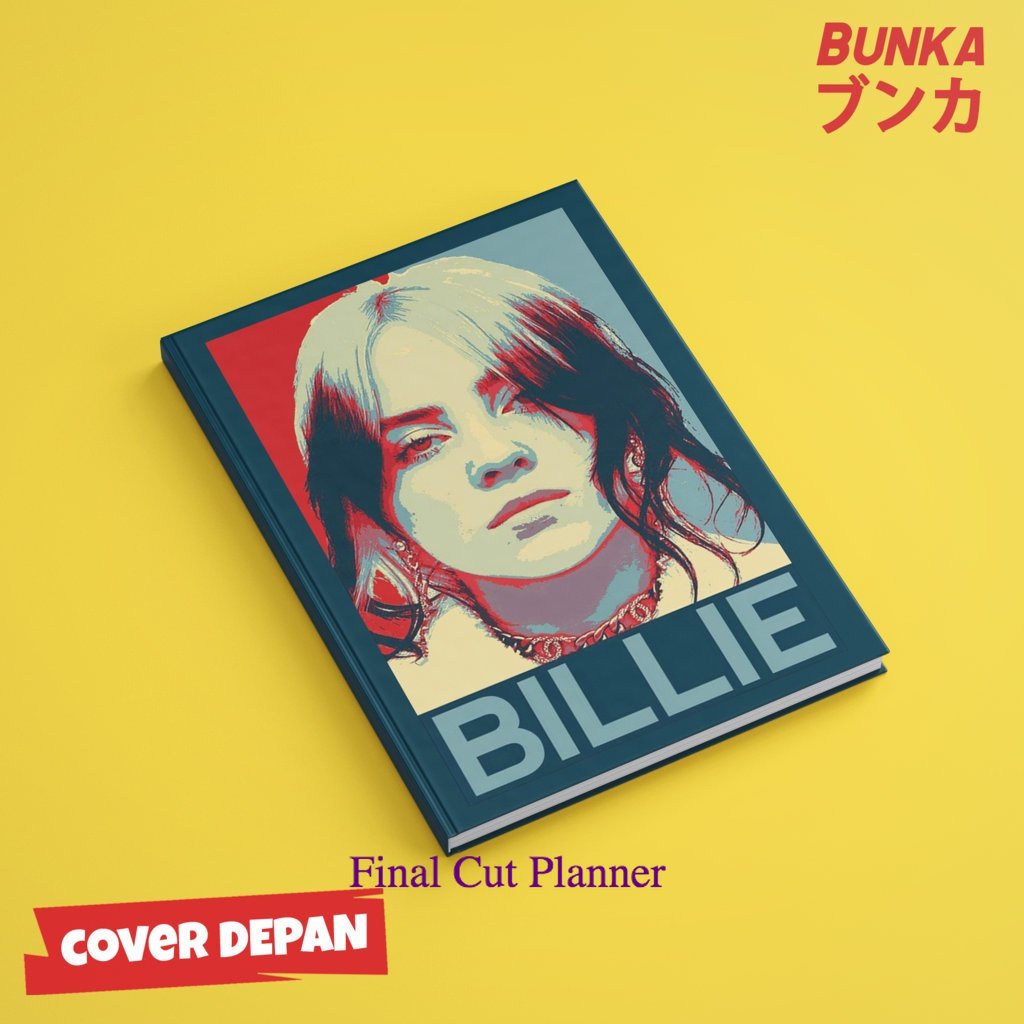 

buku tulis polos/bergaris Band Billie Ellish Harcover A5 Buku Tulis Catatan Notes Agenda Planner Jurnal
