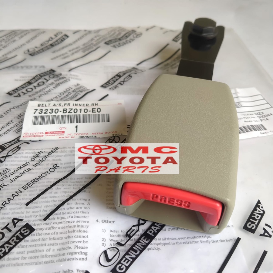 Colokan Lock Safety Seat Belt Kanan atau Kiri Avanza Xenia 73230-BZ010-B0 73230-BZ010-E0