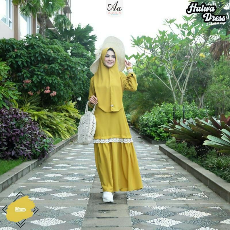 GAMIS HALWA DRESS by A.D.E.N - GAMIS SYARI - HALWA DRESS - GAMIS MUSLIMAH - GAMIS ADEN - GAMIS
