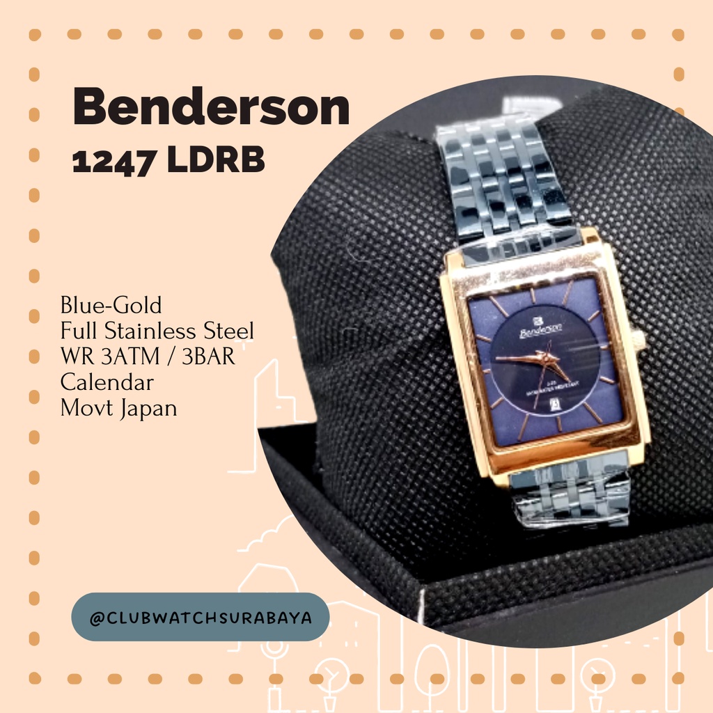 Jam Tangan Wanita Benderson / Benderson Jam Tangan Wanita Analog AW 1247 LDRB