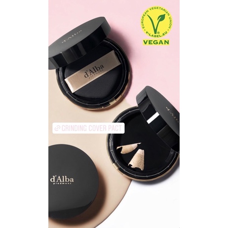 [Vegan Formula Exp'24] d'Alba Skin Fit Grinding Serum Cover Pact Free Puff & Suncream Sample